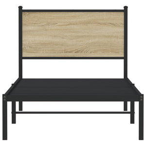 Metallbett 75x190 cm Sonoma Eiche