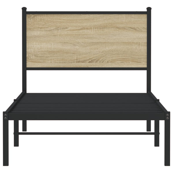 Metallbett 75x190 cm Sonoma Eiche