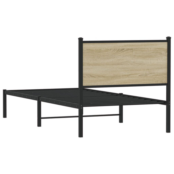 Metallbett 75x190 cm Sonoma Eiche