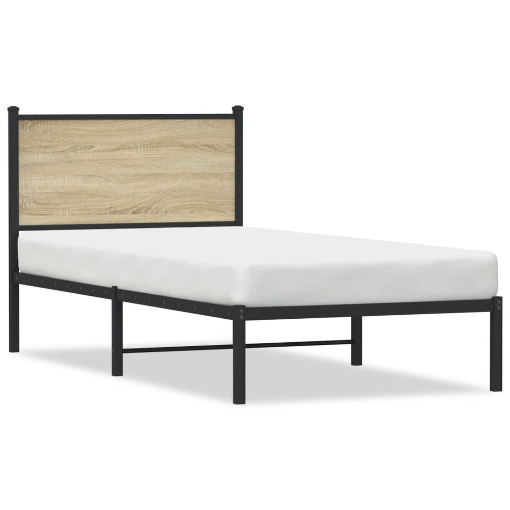 Metallbett 80x200 cm Sonoma Eiche