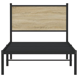 Metallbett 90x190 cm Sonoma Eiche