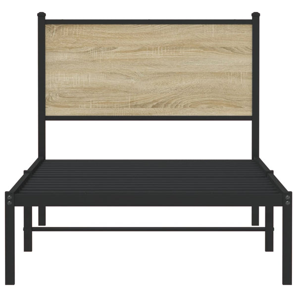 Metallbett 90x190 cm Sonoma Eiche