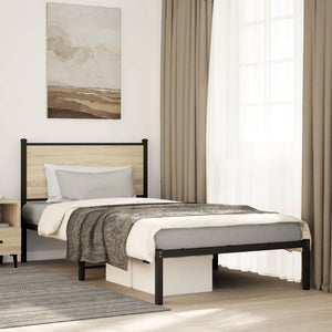 Metallbett 107x203 cm Sonoma Eiche