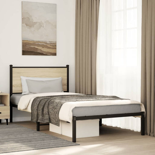 Metallbett 107x203 cm Sonoma Eiche
