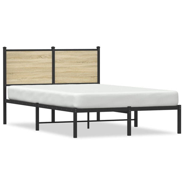 Metallbett 120x190 cm Sonoma Eiche