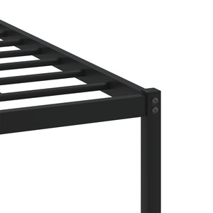 Metallbett 107x203 cm Braun Eichen-Optik