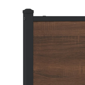 Metallbett 120x190 cm Braun Eichen-Optik