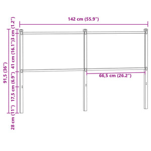 Ersatz-Kopfteil Braun Eiche 135 cm