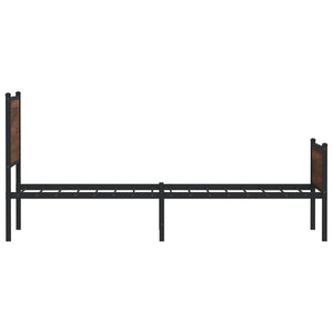 Metallbett Eichen-Optik 90x200 cm