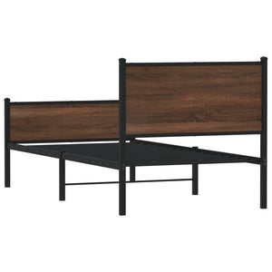 Metallbett Eichen-Optik 90x200 cm
