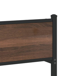Metallbett Eichen-Optik 90x200 cm