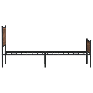 Metallbett Eichen-Optik 100x190 cm