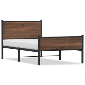 Metallbett Eichenoptik 107x203 cm
