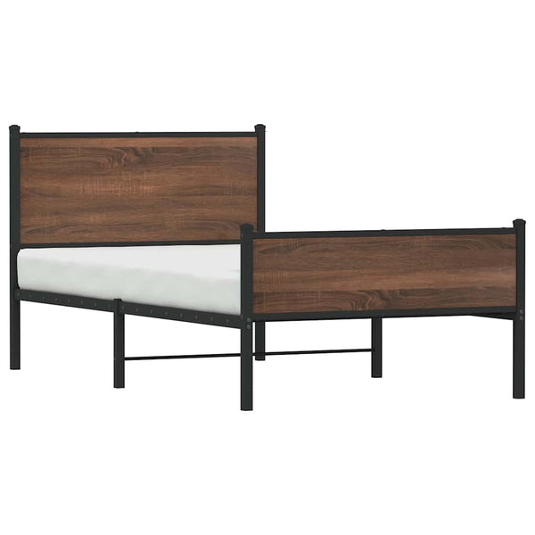 Metallbett Eichenoptik 107x203 cm