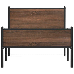 Metallbett Eichenoptik 107x203 cm