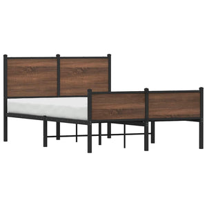 Metallbett 120x200 cm Eichen-Optik