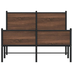 Metallbett 120x200 cm Eichen-Optik