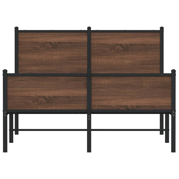 Metallbett 120x200 cm Eichen-Optik