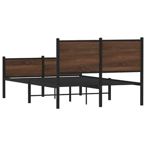 Metallbett 120x200 cm Eichen-Optik