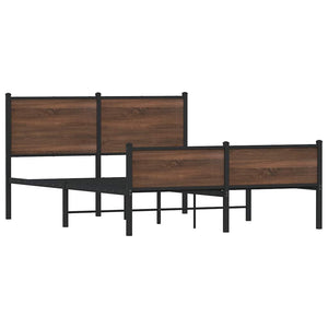 Metallbett 140x190 cm Eichen-Optik