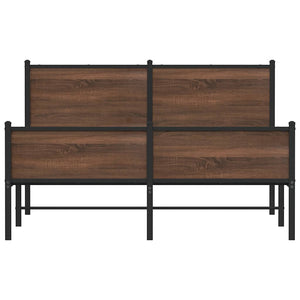Metallbett 140x190 cm Eichen-Optik