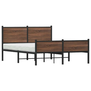Metallbett 140x200 cm Eichen-Optik