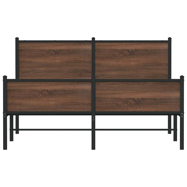 Metallbett 140x200 cm Eichen-Optik