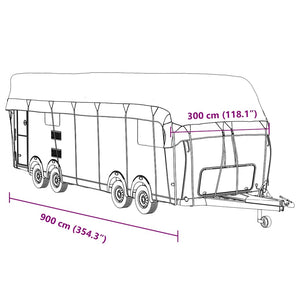 Wohnwagen Dachplane Grau 900x300cm