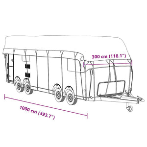 Wohnwagen Dachplane Grau 1000x300 cm