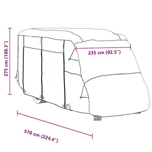 Wohnmobil Schutzhülle Grau 570x235x275 cm
