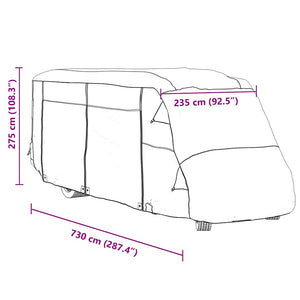 Wohnmobil Schutzhülle Grau 730x235x275cm
