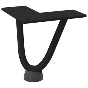 Haarnadelbeine für Couchtisch, 10 cm, Schwarz, 4er-Set