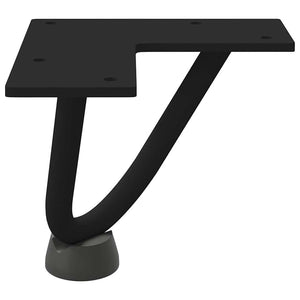 Haarnadelbeine für Couchtisch, 10 cm, Schwarz, 4er-Set