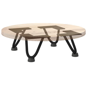 Haarnadelbeine für Couchtisch, 10 cm, Schwarz, 4er-Set