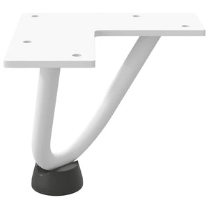 Haarnadelbeine für Couchtisch, 10 cm, Weiß, 4er-Set