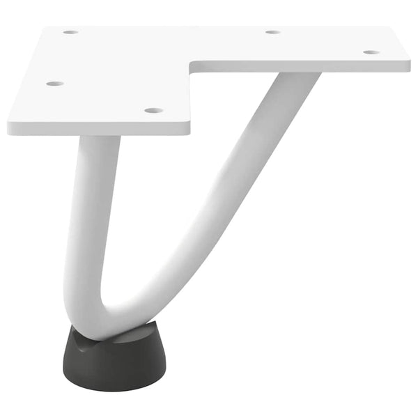 Haarnadelbeine für Couchtisch, 10 cm, Weiß, 4er-Set