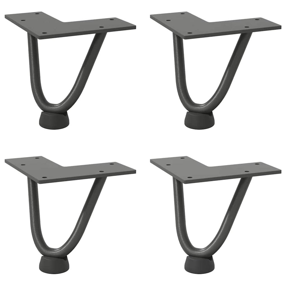 Haarnadelbeine für Couchtisch, 10cm, 4er Set