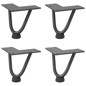 Haarnadelbeine für Couchtisch, 10cm, 4er Set