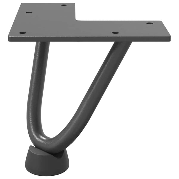Haarnadelbeine für Couchtisch, 10cm, 4er Set