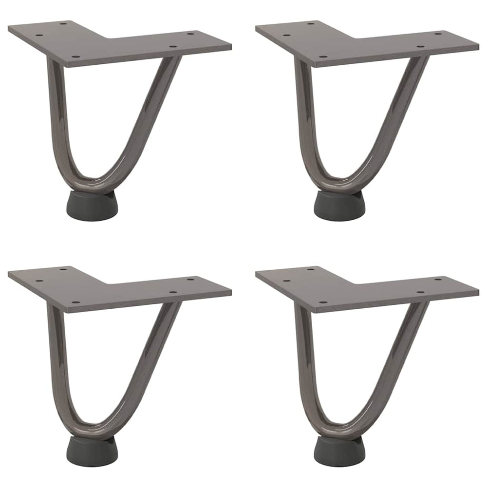 Haarnadelbeine für Couchtisch, 10 cm, 4er-Set