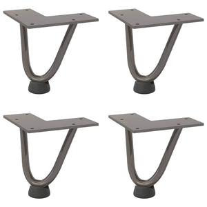 Haarnadelbeine für Couchtisch, 10 cm, 4er-Set