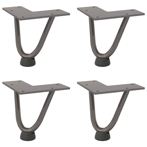 Haarnadelbeine für Couchtisch, 10 cm, 4er-Set