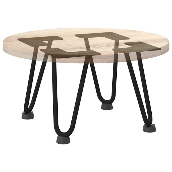 Haarnadelbeine für Couchtisch, 20cm, Schwarz, 4er-Set