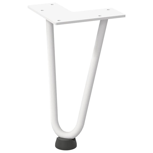 Haarnadelbeine für Couchtisch, 20 cm, Weiß, 4er-Set