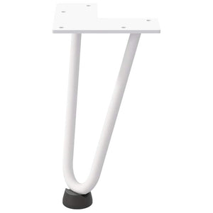 Haarnadelbeine für Couchtisch, 20 cm, Weiß, 4er-Set