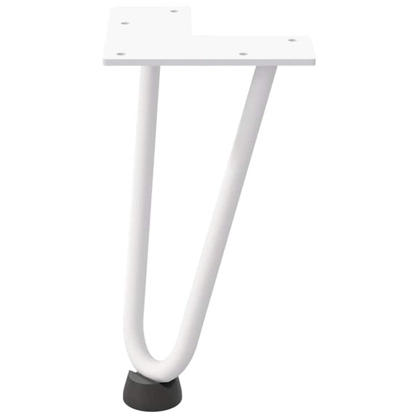 Haarnadelbeine für Couchtisch, 20 cm, Weiß, 4er-Set