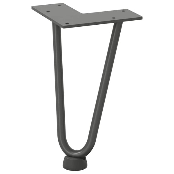 Haarnadelbeine Anthrazit 20cm, 4er Set