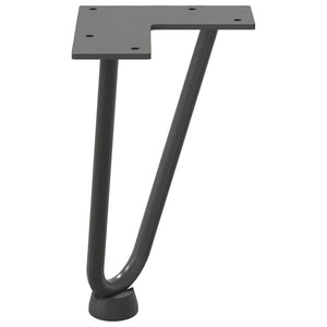 Haarnadelbeine Anthrazit 20cm, 4er Set