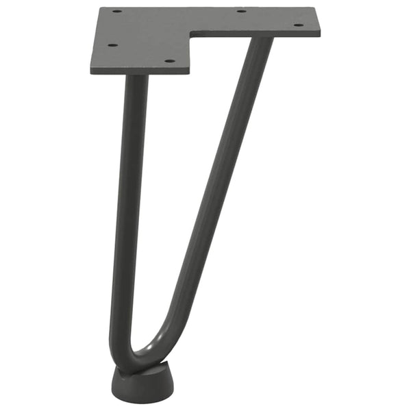 Haarnadelbeine Anthrazit 20cm, 4er Set