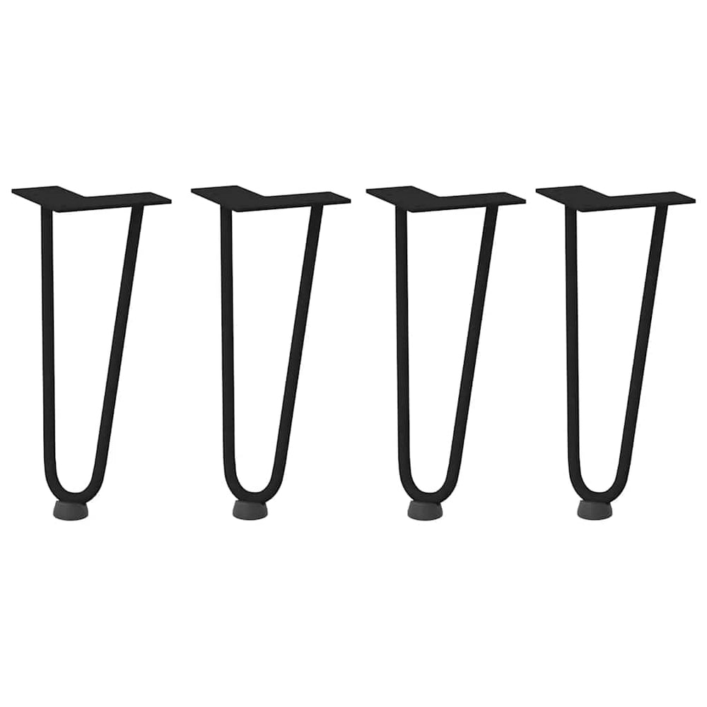 Haarnadelbeine für Couchtisch, 30cm, Schwarz, 4er-Set